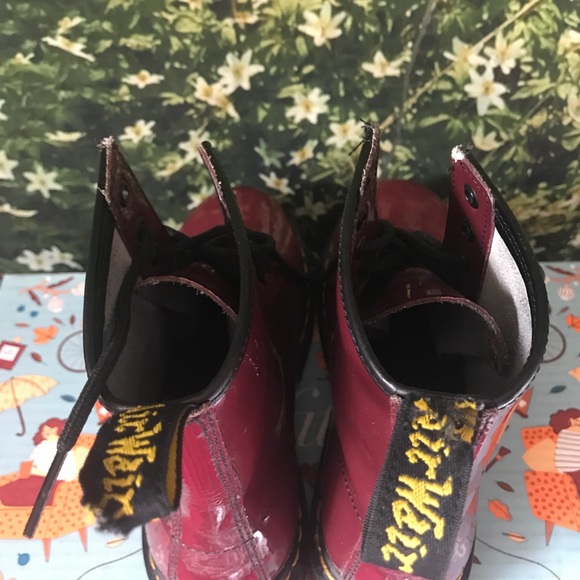Dr Martens Patent Cherry Red - Picture 4 of 4